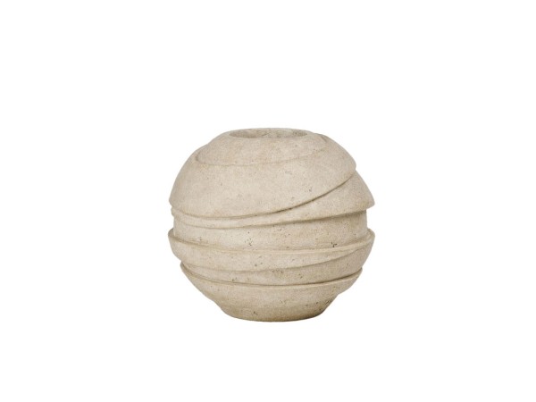 GLOBO ΒΑΖΟ 25.5x25.5x21.7cm RESIN ΜΠΕΖ