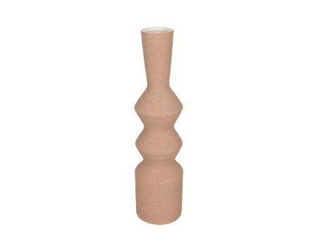 VIRELIA ΒΑΖΟ 15x15x60cm ΚΕΡΑΜΙΚΟ TERRACOTTA ΑΝΟΙΧΤΟ