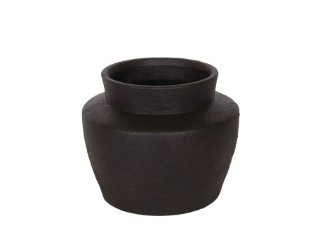 ARDINE ΒΑΖΟ 40x40x33cm MgO ΜΑΥΡΟ