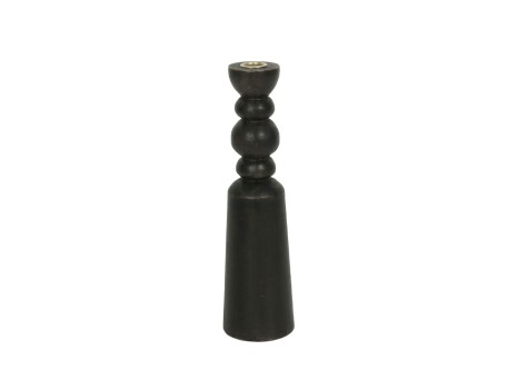 NUVIRA ΚΗΡΟΠΗΓΙΟ 8.5x8.5x32cm ΞΥΛΟ ΜΑΥΡΟ ΧΡΥΣΟ ΜΕΤΑΛΛΟ