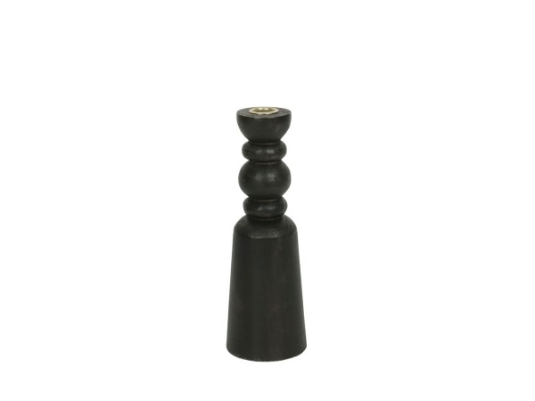 NUVIRA ΚΗΡΟΠΗΓΙΟ 8.5x8.5x26cm ΞΥΛΟ ΜΑΥΡΟ ΧΡΥΣΟ ΜΕΤΑΛΛΟ