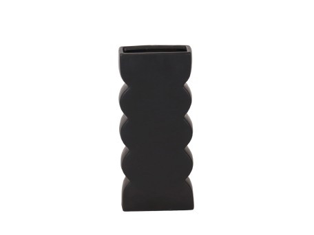 VEI ΒΑΖΟ 14.5x7x30.5cm ΚΕΡΑΜΙΚΟ ΜΑΥΡΟ
