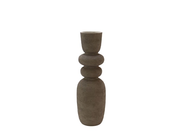 ZIRA ΒΑΖΟ 16.5x16.5x50cm ΚΕΡΑΜΙΚΟ ΓΚΡΙ
