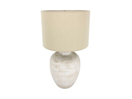 ORILIA ΦΩΤΙΣΤΙΚΟ ΕΠΙΤΡΑΠΕΖΙΟ 35x35x61cm ΜΕΤΑΛΛΟ ΛΕΥΚΟ ΜΠΕΖ ΚΑΜΒΑΣ