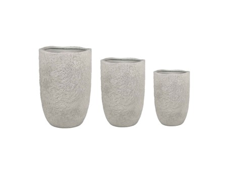 SOLIN ΚΑΣΠΩ SET 3ΤΜΧ 44x44x66.5cm MgO ΓΚΡΙ ΑΝΟΙΧΤΟ