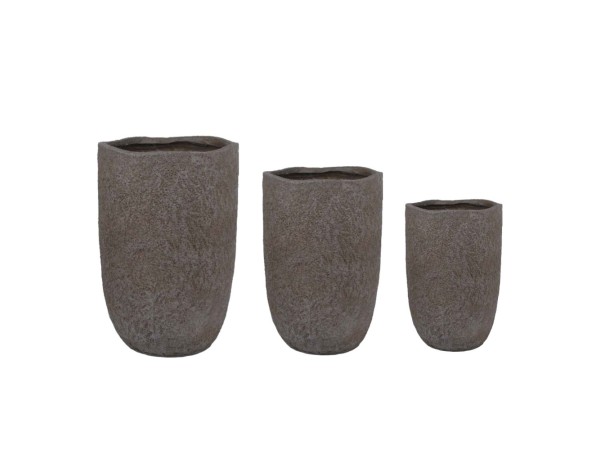 SOLIN ΚΑΣΠΩ SET 3ΤΜΧ 44x44x66.5cm MgO ΓΚΡΙ ΣΚΟΥΡΟ