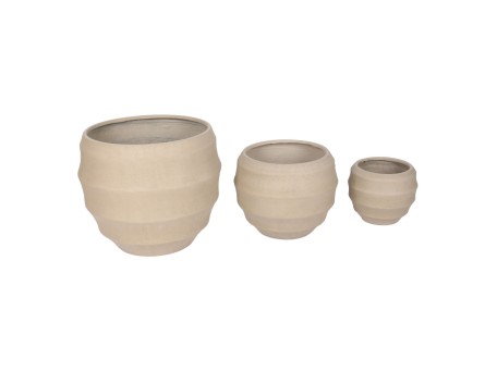 FLORRA ΚΑΣΠΩ SET 3ΤΜΧ 54x54x48cm MgO ΜΠΕΖ