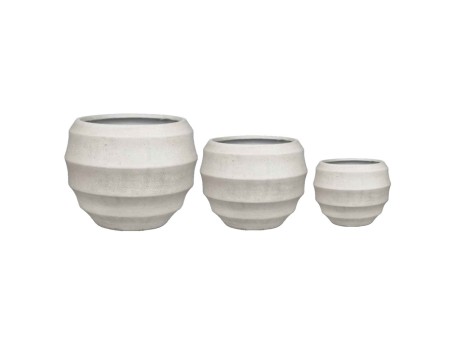 FLORRA ΚΑΣΠΩ SET 3ΤΜΧ 54.3x54.3x47.5cm MgO ΛΕΥΚΟ