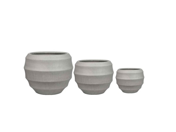 FLORRA ΚΑΣΠΩ SET 3ΤΜΧ 54.3x54.3x47.5cm MgO ΓΚΡΙ FLORRA ΚΑΣΠΩ SET 3ΤΜΧ 54.3x54.3x47.5cm MgO ΓΚΡΙ