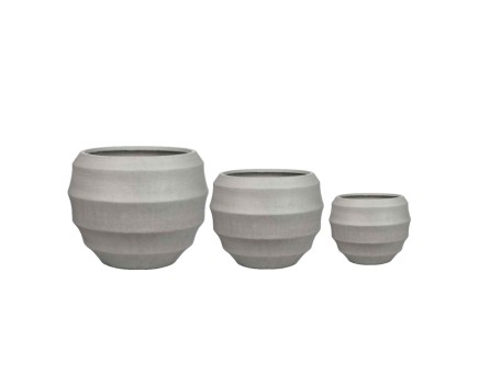 FLORRA ΚΑΣΠΩ SET 3ΤΜΧ 54.3x54.3x47.5cm MgO ΓΚΡΙ