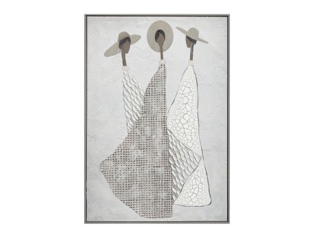 TRINITY ΠΙΝΑΚΑΣ ΔΙΑΚΟΣΜΗΣΗΣ 80x120x4cm ΚΑΜΒΑΣ OFF WHITE STONE GREY ΞΥΛΟ ΓΚΡΙ