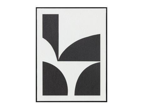CONTRAST ΠΙΝΑΚΑΣ ΔΙΑΚΟΣΜΗΣΗΣ 60x80x3cm ΚΑΜΒΑΣ ΑΣΠΡΟ ΜΑΥΡΟ MDF ΜΑΥΡΟ