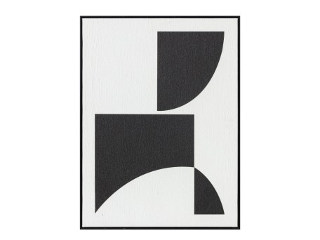 CONTRAST ΠΙΝΑΚΑΣ ΔΙΑΚΟΣΜΗΣΗΣ 60x80x3cm ΚΑΜΒΑΣ ΑΣΠΡΟ ΜΑΥΡΟ MDF ΜΑΥΡΟ
