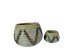 LAI ΚΑΛΑΘΙ SET 2ΤΜΧ 28x28x28cm KANSGRASS ΦΥΣΙΚΟ ΛΕΥΚΟ ΠΛΑΣΤΙΚΟ ΜΑΥΡΟ