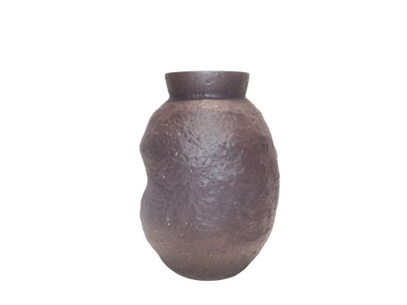 NEROA ΒΑΖΟ 16x16x23cm ΓΥΑΛΙ ΚΑΦΕ