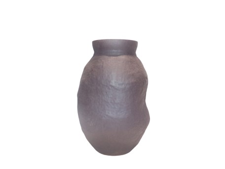 NEROA ΒΑΖΟ 20x20x31cm ΓΥΑΛΙ ΚΑΦΕ