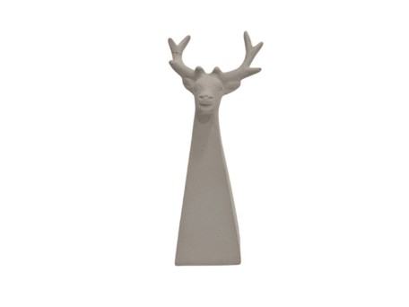 MONDEER ΧΡΙΣΤΟΥΓΕΝΝΙΑΤΙΚΟ ΔΙΑΚΟΣΜΗΤΙΚΟ ΤΑΡΑΝΔΟΣ 10x8.5x18.5cm ΑΛΟΥΜΙΝΙΟ ΛΕΥΚΟ TEXTURED