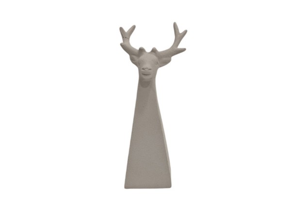 MONDEER ΧΡΙΣΤΟΥΓΕΝΝΙΑΤΙΚΟ ΔΙΑΚΟΣΜΗΤΙΚΟ ΤΑΡΑΝΔΟΣ 10x9x19cm ΑΛΟΥΜΙΝΙΟ ΛΕΥΚΟ TEXTURED
