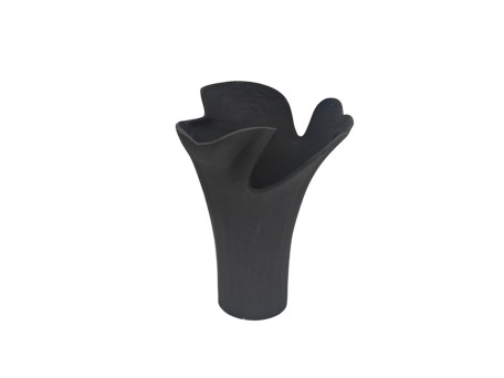 FLOWRA ΒΑΖΟ 30x29x41cm ΑΛΟΥΜΙΝΙΟ ΜΑΥΡΟ