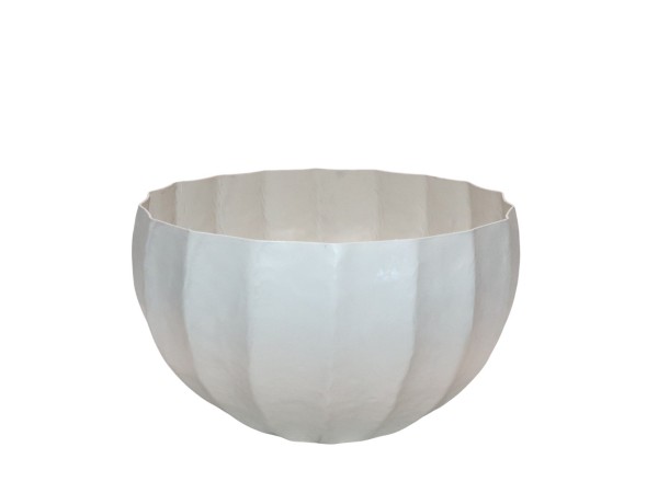 IVELLA ΒΑΖΟ 30x30x18cm ΑΛΟΥΜΙΝΙΟ OFF WHITE