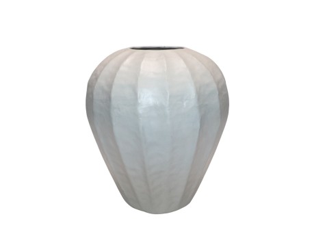 IVELLA ΒΑΖΟ 30x30x33cm ΑΛΟΥΜΙΝΙΟ OFF WHITE