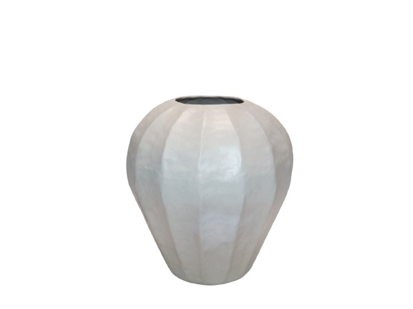 IVELLA ΒΑΖΟ 25x25x26.5cm ΑΛΟΥΜΙΝΙΟ OFF WHITE
