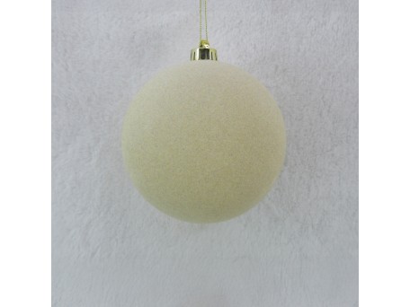 PEARL ΧΡΙΣΤΟΥΓΕΝΝΙΑΤΙΚΗ ΜΠΑΛΑ 15x15x16cm ΤΣΟΧΑ OFF WHITE