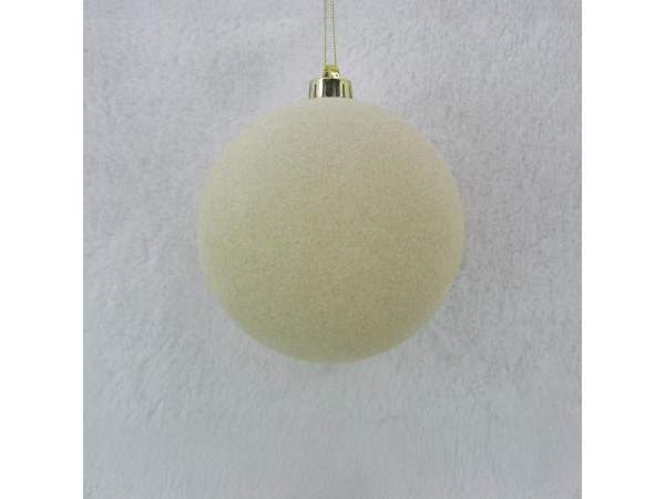 PEARL ΧΡΙΣΤΟΥΓΕΝΝΙΑΤΙΚΗ ΜΠΑΛΑ 15x15x16cm ΤΣΟΧΑ OFF WHITE