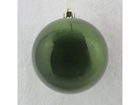FROST ΧΡΙΣΤΟΥΓΕΝΝΙΑΤΙΚΗ ΜΠΑΛΑ 25x25x26cm ΠΛΑΣΤΙΚΟ ΠΡΑΣΙΝΟ ΣΚΟΥΡΟ GLOSSY