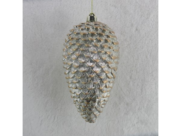 CONE ΧΡΙΣΤΟΥΓΕΝΝΙΑΤΙΚΗ ΜΠΑΛΑ 13x13x26cm ΠΛΑΣΤΙΚΟ ΑΣΗΜΙ ΧΡΥΣΟ CONE ΧΡΙΣΤΟΥΓΕΝΝΙΑΤΙΚΗ ΜΠΑΛΑ 13x13x26cm ΠΛΑΣΤΙΚΟ ΑΣΗΜΙ ΧΡΥΣΟ