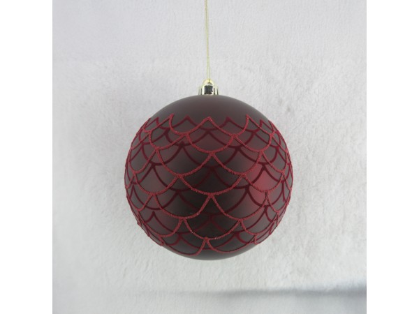 LUXE ΧΡΙΣΤΟΥΓΕΝΝΙΑΤΙΚΗ ΜΠΑΛΑ 20x20x21cm ΠΛΑΣΤΙΚΟ ΜΠΟΡΝΤΩ ΚΟΚΚΙΝΟ LUXE ΧΡΙΣΤΟΥΓΕΝΝΙΑΤΙΚΗ ΜΠΑΛΑ 20x20x21cm ΠΛΑΣΤΙΚΟ ΜΠΟΡΝΤΩ ΚΟΚΚΙΝΟ