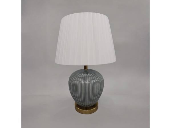 SERA ΦΩΤΙΣΤΙΚΟ ΕΠΙΤΡΑΠΕΖΙΟ 35x35x52cm ΚΕΡΑΜΙΚΟ ΠΕΤΡΟΛ ΜΕΤΑΞΩΤΟ ΥΦΑΣΜΑ ΛΕΥΚΟ