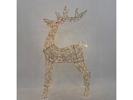 ELYOR XMAS ΤΑΡΑΝΔΟΣ ΜΕ LED 70x22x120cm ΣΙΔΕΡΟ ΧΡΥΣΟ PET