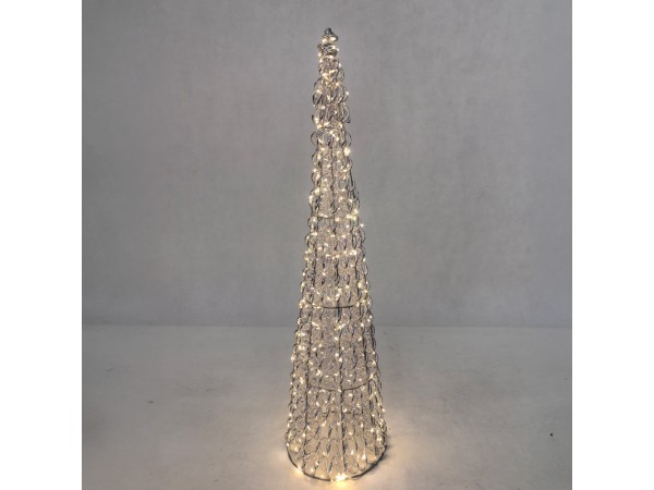 SILVEN XMAS LED ΔΕΝΤΡΟ ΘΕΡΜΟ ΦΩΣ 16x16x60cm ΣΙΔΕΡΟ ΑΣΗΜΙ PET SILVEN XMAS LED ΔΕΝΤΡΟ ΘΕΡΜΟ ΦΩΣ 16x16x60cm ΣΙΔΕΡΟ ΑΣΗΜΙ PET