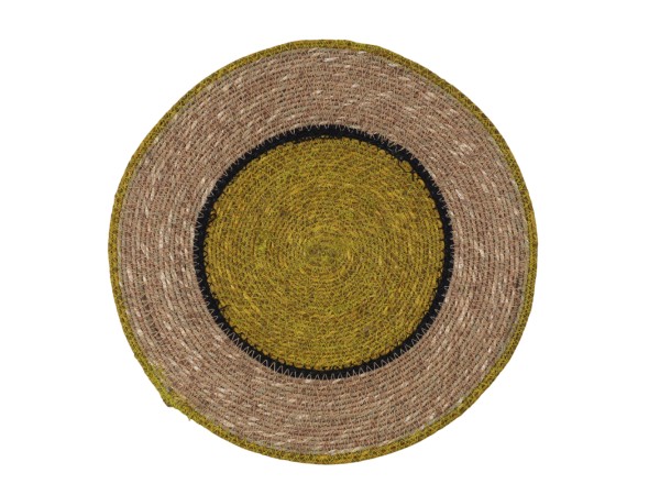 NAIYA ΣΟΥΠΛΑ 36x36cm SEAGRASS ΦΥΣΙΚΟ ΛΑΔΙ ΜΑΥΡΟ