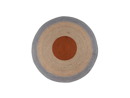 WAVEA ΧΑΛΑΚΙ 120x120cm SEAGRASS ΦΥΣΙΚΟ TERRA ΓΚΡΙ