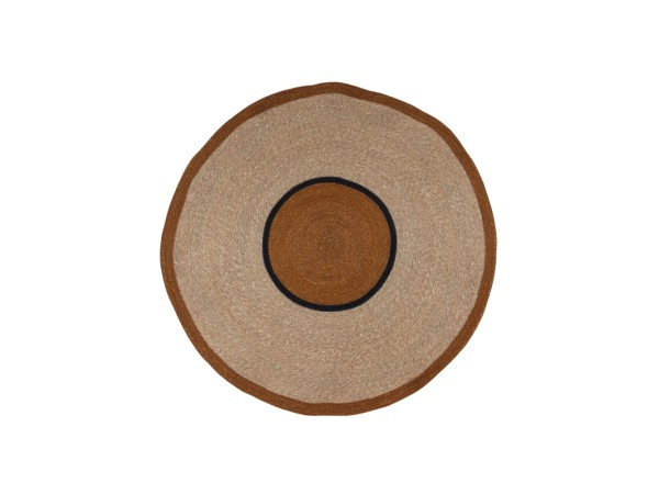 WAVEA ΧΑΛΑΚΙ 120x120cm SEAGRASS ΦΥΣΙΚΟ TERRA ΜΑΥΡΟ