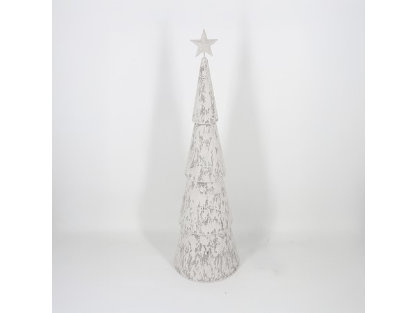SAPIN XMAS ΦΩΤΙΣΤΙΚΟ 27x27x90.5cm ΣΙΔΕΡΟ ΛΕΥΚΟ