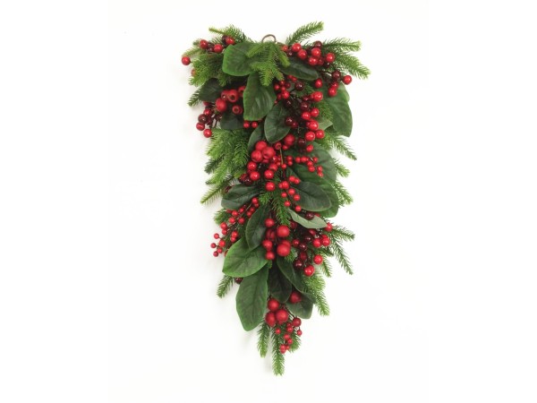 HIVER ΧΡΙΣΤΟΥΓΕΝΝΙΑΤΙΚΟ ΚΛΑΔΙ ΜΕ ΓΚΙ 71cm POLYFOAM ΠΡΑΣΙΝΟ ΚΟΚΚΙΝΟ PVC