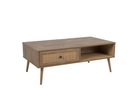 AMMOS COFFEE TABLE 1ΣΥΡΤΑΡΙ ΦΥΣΙΚΟ ΜΕ RATTAN 110x59x41.4cm