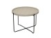 FUN COFFEE TABLE SAND BEIGE ΜΑΥΡΟ 63x63x42cm