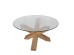 GLASS COFFEE TABLE ΔΙΑΦΑΝΟ OAK 80x80x42
