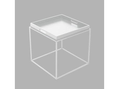 BUTLER SIDE TABLE ΛΕΥΚΟ 45x45x45cm