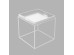 BUTLER SIDE TABLE ΛΕΥΚΟ 45x45x45cm