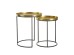 TOTALE SIDE TABLE SET 2ΤΕΜ BRASS ANTIQUE ΜΑΥΡΟ 49x49x56cm TOTALE SIDE TABLE SET 2ΤΕΜ BRASS ANTIQUE ΜΑΥΡΟ 49x49x56cm