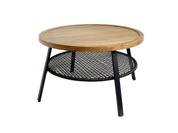 FILET COFFEE TABLE ΦΥΣΙΚΟ ΜΑΥΡΟ 75x75x43cm