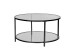 MOON COFFEE TABLE ΔΙΑΦΑΝΟ ΜΑΥΡΟ 80x80x42cm