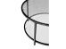 MOON COFFEE TABLE ΔΙΑΦΑΝΟ ΜΑΥΡΟ 80x80x42cm