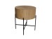 MADERA SIDE TABLE ΦΥΣΙΚΟ ΜΑΥΡΟ 45x45x45cm