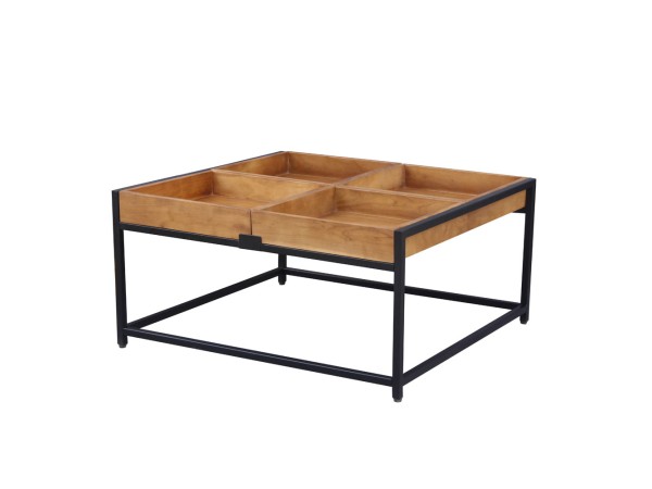 COMBO COFFEE TABLE ΚΑΡΥΔΙ ΜΑΥΡΟ 84x80x42cm COMBO COFFEE TABLE ΚΑΡΥΔΙ ΜΑΥΡΟ 84x80x42cm